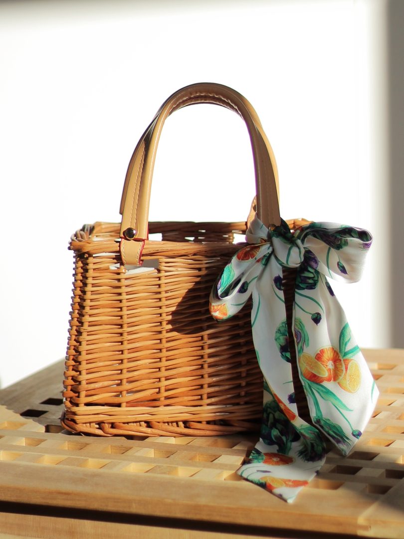 panier avec foulard Soi Paris Mamie Odette